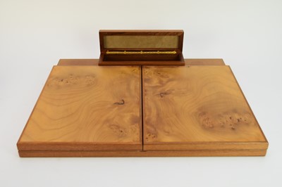 Lot 512 - An Agresti burr walnut desk stand