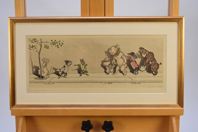 Lot 421 - Boris O'Klein (1893-1985) Five Comical Dog Prints