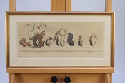 Lot 421 - Boris O'Klein (1893-1985) Five Comical Dog Prints