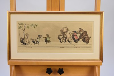 Lot 421 - Boris O'Klein (1893-1985) Five Comical Dog Prints