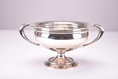 Lot 3 - A two handled silver trophy cup/bowl