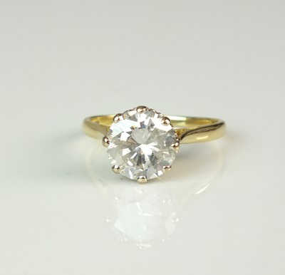Lot 50 - An 18ct gold single stone brilliant cut diamond ring