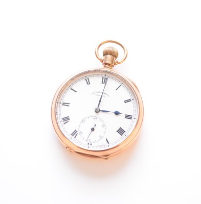 Lot 202 - A 9ct gold open face pocket watch