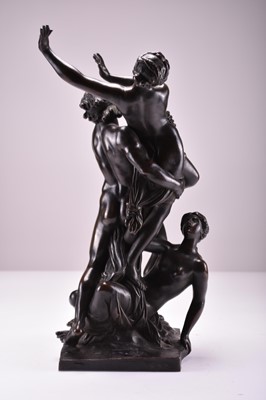 Lot 320 - After Francois Girardon, a patinated bronze group of Pluto abducting Prosperine