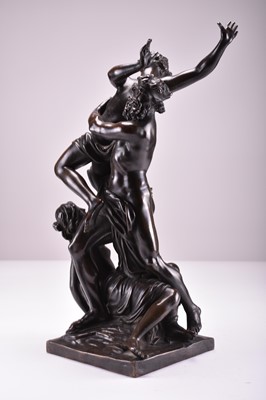 Lot 320 - After Francois Girardon, a patinated bronze group of Pluto abducting Prosperine
