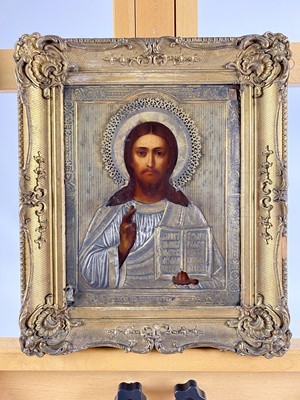 Lot 246 - 19th Century Russian Icon of Christ Pantocrator