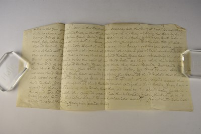 Lot 1042 - AUTOGRAPH LETTER, Kingston Jamaica, 2nd July 1795 from David Duncombe