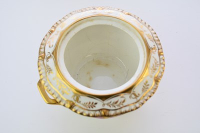 Lot 73 - A H&R Daniel teapot, sucrier and matching teacup and saucer