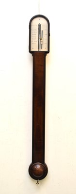 Lot 525 - A George III mahogany stick barometer by Shuttleworth of London