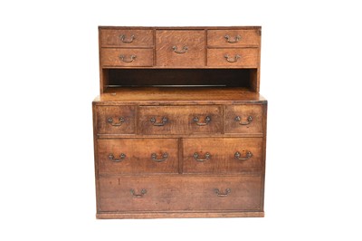 Lot 550 - An unusual oak two-part chest, early 20th century