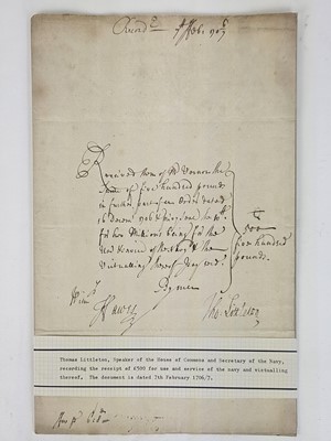 Lot 4 - Order forbidding any British ships to sail to Genoa, 1796; signed Maritime receipt (2)