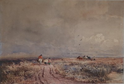 Lot 283 - David Cox(1783 - 1859) Crossing the Moor