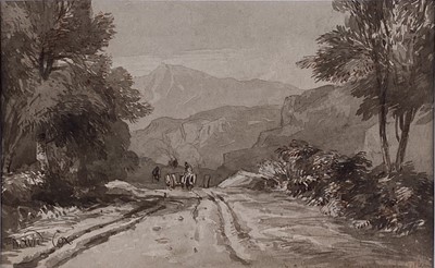 Lot 256 - David I Cox (British 1783 - 1859) Moel Siabod on the road to Dolwyddelan