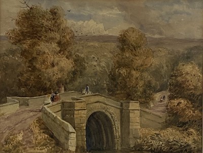 Lot 276 - David I Cox (British 1783 - 1859) On the Road to Chatsworth