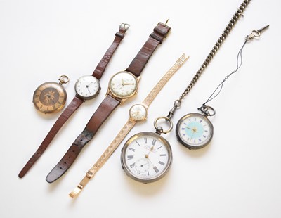 Lot 201 - An assembled group of pocket watches and wristwatches