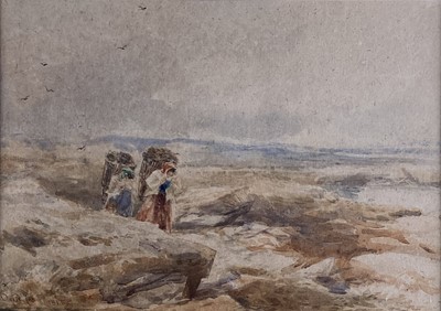 Lot 262 - David I Cox (British 1783 - 1859) Peat Gatherers