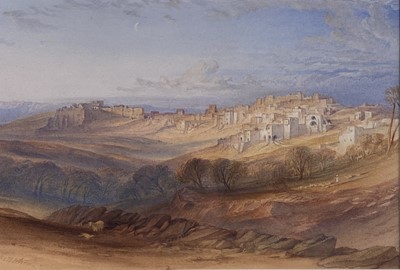 Lot 282 - William Leighton Leitch (British 1804 - 1883) Bethlehem, Evening after Harvest