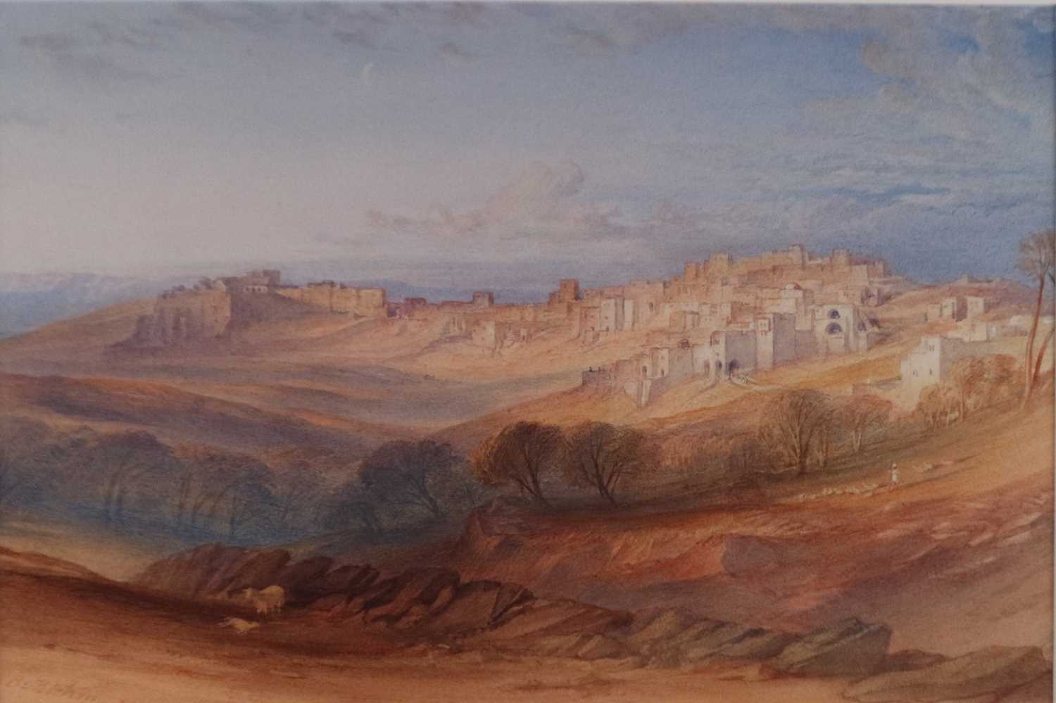 Lot 282 - William Leighton Leitch (British 1804 - 1883) Bethlehem, Evening after Harvest