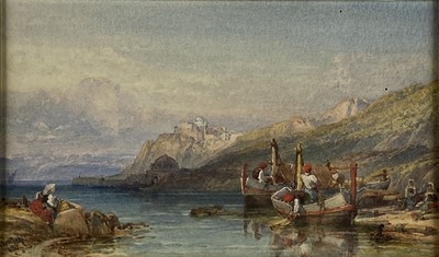 Lot 290 - William Leighton Leitch (1804 - 1883) Postiano, Bay of Naples