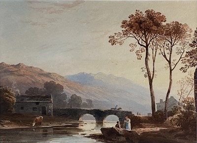 Lot 287 - John Varley O.W.S (1778 – 1842) Beddgelert Bridge, North Wales