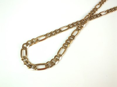 Lot 49 - A 9ct gold figaro chain necklace