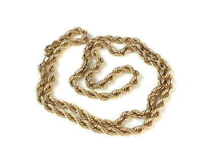 Lot 36 - A 9ct gold rope twist necklace