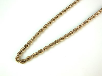 Lot 36 - A 9ct gold rope twist necklace