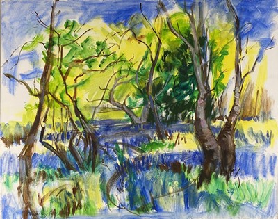 Lot 48 - Beverley Fry (b.1948) Bluebell Wood