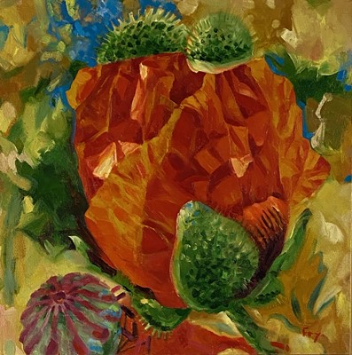Lot 12 - Beverley Fry (b.1948) Poppy Bud