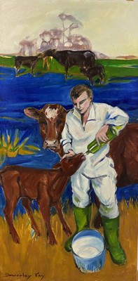 Lot 71 - Beverley Fry (b.1948) The Herdsman