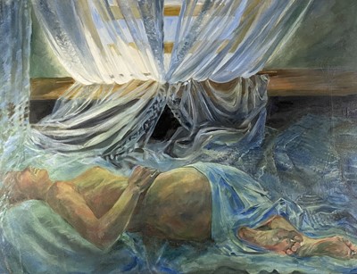 Lot 8 - Beverley Fry (b.1948) Sleeping in the Eaves