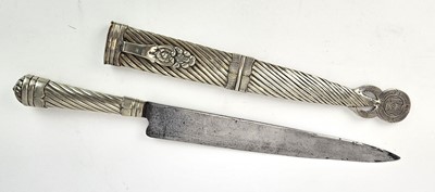 Lot 219 - An Argentinian 'Gaucho' knife in scabbard,...