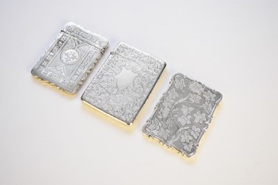 Lot 21 - Three silver card cases