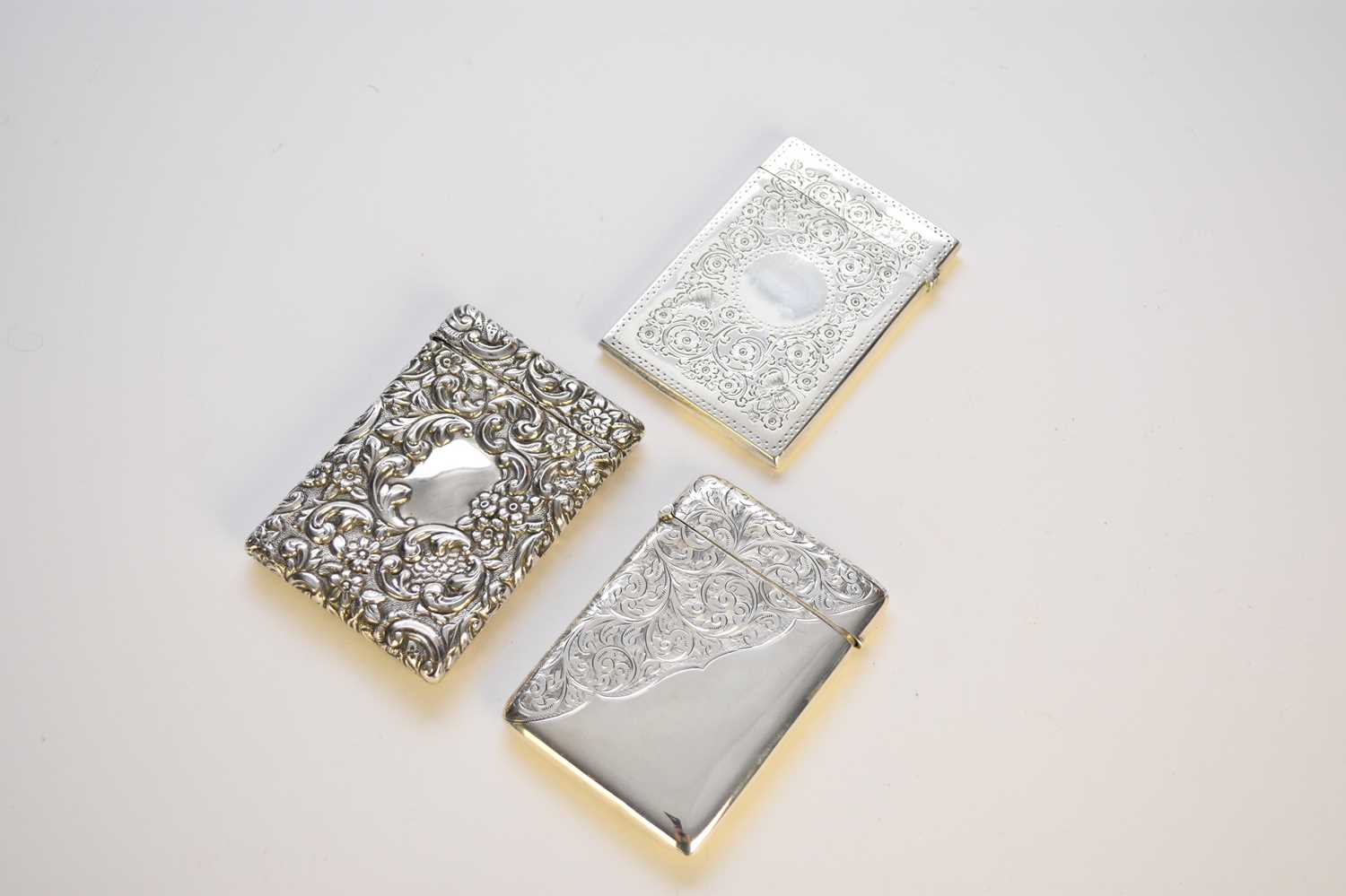 Lot 5 - Three silver card cases