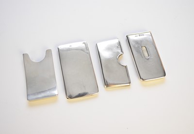 Lot 44 - A silver vesta case and three card cases