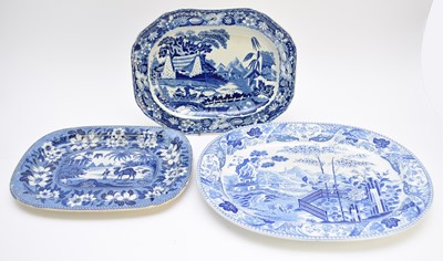 Lot 297 - A collection of Staffordshire blue and white, 19th century