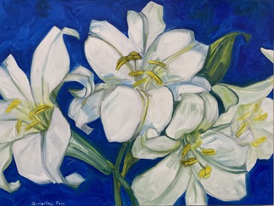 Lot 5 - Beverley Fry (b.1948) White Lilies