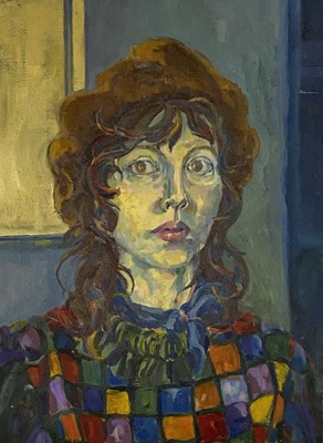 Lot 1 - Beverley Fry (b.1948) Patchwork Jumper, Self Portrait