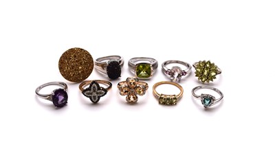 Lot 133 - Ten rings