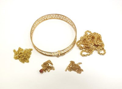 Lot 144 - Four necklaces and a bangle