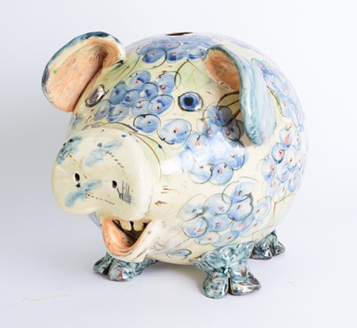 Lot 310 - Willie Carter (b.1952) A studio pottery piggy money bank