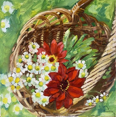 Lot 38 - Beverley Fry (b.1948) Allotment Flowers