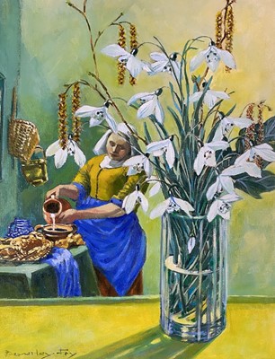 Lot 33 - Beverley Fry (b.1948) Milk Maid in Winter