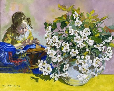 Lot 67 - Beverley Fry (b.1948) The Lacemaker in May