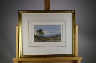 Lot 269 - William Leighton Leitch (British 1804 - 1883) Hilly Landscape in the Campagna