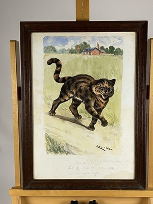 Lot 298 - Louis Wain (1860-1939) He won't go home till washing...and he did not