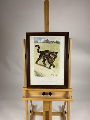 Lot 298 - Louis Wain (1860-1939) He won't go home till washing...and he did not