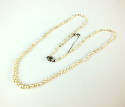 Lot 94 - An untested graduated seed pearl necklace