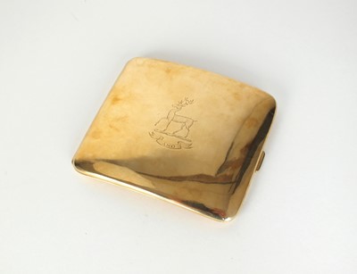 Lot 35 - A 9ct gold cigarette case