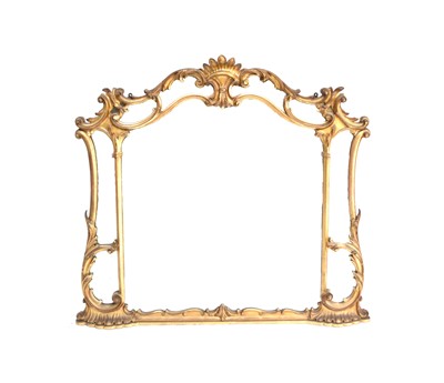 Lot 579 - A 19th century rococo revival giltwood overmantel mirror